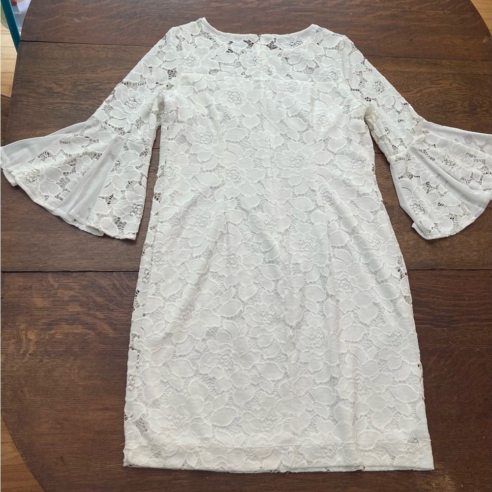 Studio One White Lace Dress Size 8